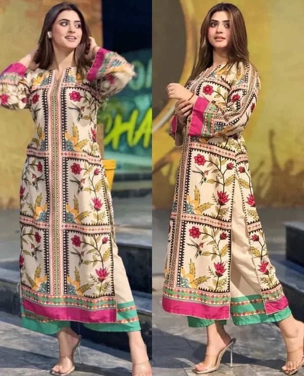 GUL BAHAAR CORD SET 2PC - Stylosefashion