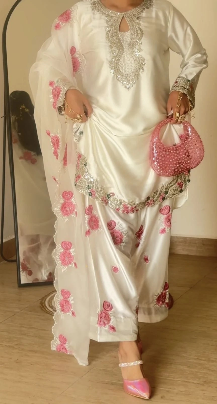 Japan Satin Silk suit With Dupatta