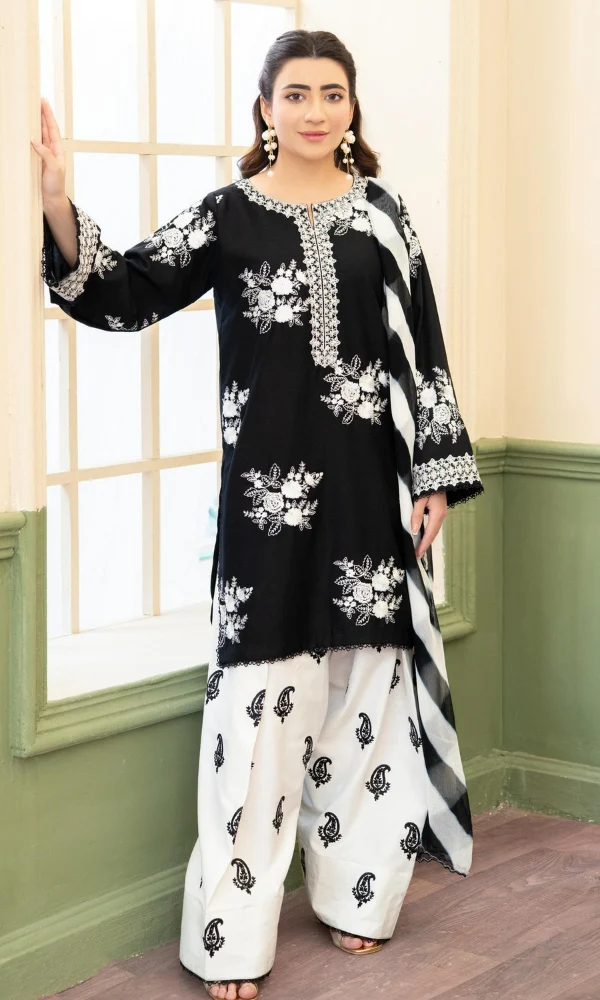 Zara Shahjahan Luxury Embroidered Lawn 3Pc Suit