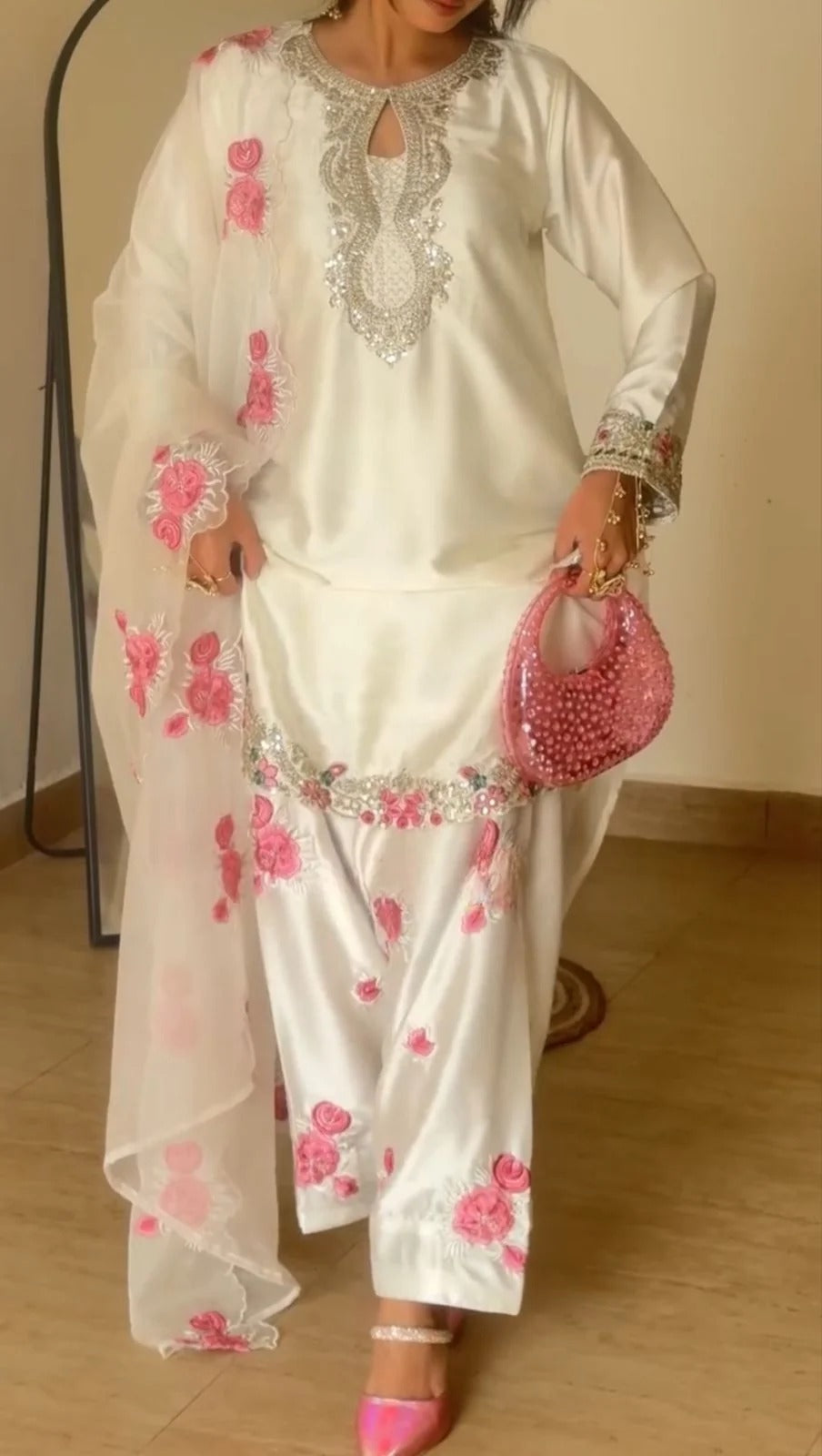 Japan Satin Silk suit With Dupatta